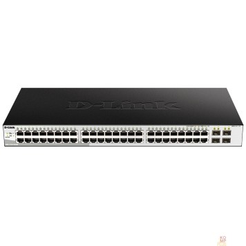 Сетевое оборудование D-Link DGS-1210-52/ME/B1A Управляемый L2 коммутатор, 48x1000Base-T, 4x1000Base-X SFP, AC 220В/DC 12В(с возможностью мониторинга статуса питания коммутатора)