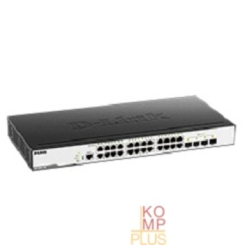Сетевое оборудование D-Link DGS-3000-28X/B1A Управляемый L2 коммутатор с 24 портами 10/100/1000Base-T и 4 портами 10GBase-X SFP+