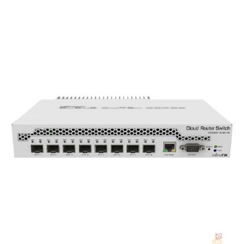 Сетевое оборудование MikroTik CRS309-1G-8S+IN Коммутатор 8 SFP+, dual-core 800MHz CPU, 512MB RAM, POE, RS232 serial port