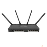 Сетевое оборудование MikroTik RB4011iGS+5HacQ2HnD-IN Беспроводной маршрутизатор  1.4ГГц, 4 ядра, 1GB RAM, 512MB NAND, 10x 10/100/1000 LAN, 1 SFP+, 2,4Ghz/5Ghz, 802.11a/b/g/n/ac