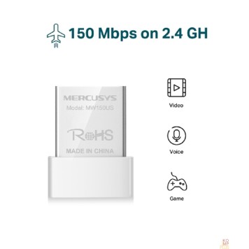 Mercusys Mercusys MW150US Сверхкомпактный USB-адаптер с поддержкой Wi-Fi N150-2