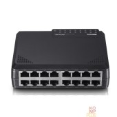 Сетевое оборудование Netis ST3116P Коммутатор, неуправляемый 16-портовый 10/100 Мбит/с, 16 порта RJ45 10/100 Мбит/с, настольный, пластиковый корпус