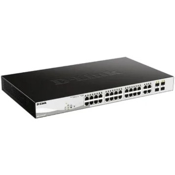 Сетевое оборудование D-Link DGS-1210-28P/FL2A Управляемый L2 коммутатор с 24 портами 10/100/1000Base-T и 4 комбо-портами 100/1000Base-T/SFP (24 порта PoE 802.3af/at, РоЕ-бюджет 193 Вт) -1