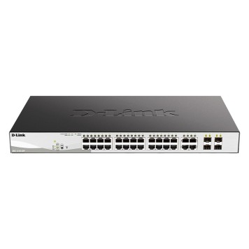 Сетевое оборудование D-Link DGS-1210-28P/F5A Управляемый L2 коммутатор с 24 портами 10/100/1000Base-T и 4 комбо-портами 100/1000Base-T/SFP (24 порта PoE 802.3af/at, PoE-бюджет 193 Вт)