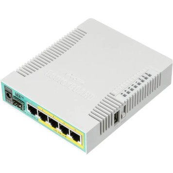 Сетевое оборудование MikroTik RB960PGS Маршрутизатор проводной, hEX PoE, 1х SFP, 128MB RAM, 5x Gigabit LAN, USB, plastic case and PSU