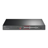 Сетевое оборудование TP-Link TL-SL1218P Коммутатор с 16 портами PoE+ 10/100 Мбит/с, гигабитным портом RJ45 и комбинированным портом RJ45/SFP