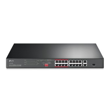 Сетевое оборудование TP-Link TL-SL1218P Коммутатор с 16 портами PoE+ 10/100 Мбит/с, гигабитным портом RJ45 и комбинированным портом RJ45/SFP