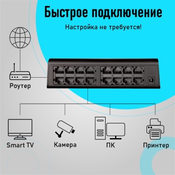Сетевое оборудование D-Link DES-1016A/E2A Неуправляемый коммутатор с 16 портами 10/100Base-TX-2