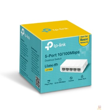 Сетевое оборудование TP-Link LS1005 Настольный коммутатор с 5 портами 100 Мбит/с-1
