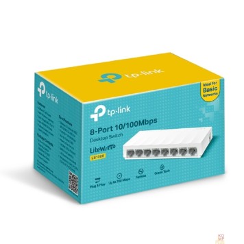 Сетевое оборудование TP-Link LS1008 Настольный коммутатор с 8 портами 100 Мбит/с-1