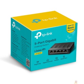 Сетевое оборудование TP-Link LS1005G Настольный коммутатор с 5 гигабитными портами-1