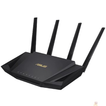 Сетевое оборудование Роутер беспроводной ASUS RT-AX58U 4 LAN, 1000 Мбит/с, 4 (802.11n), 5 (802.11ac), 6 (802.11ax), 1 x USB 3.1, 3G, 4G/LTE, IPv6-2