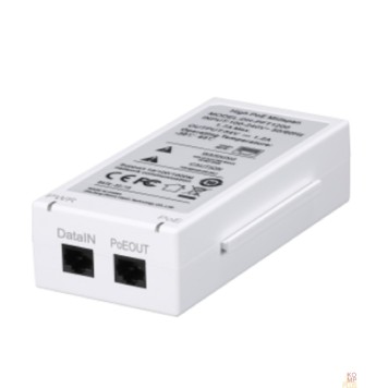 Коммутаторы DAHUA DH-PFT1200 Инжектор Hi-PoE, порты 1 RJ45 10/100/1000Мбит/с, 1 RJ45 10/100/1000Мбит/с (PoE/PoE+/Hi-PoE), мощность PoE до 60Вт, питание 100~240В(AC), рабочая температура: -30°С~+65°С-1