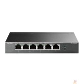 Сетевое оборудование TP-Link TL-SF1006P Настольный коммутатор с 6 портами 10/100 Мбит/с (4 порта PoE+)