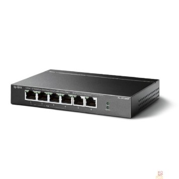 Сетевое оборудование TP-Link TL-SF1006P Настольный коммутатор с 6 портами 10/100 Мбит/с (4 порта PoE+)-1