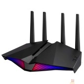Сетевое оборудование Роутер беспроводной ASUS  RT-AX82U, 4 LAN,1000 Мбит/с, 4 (802.11n), 5 (802.11ac), 6 (802.11ax), 1 x USB 3.2, 3G, 4G/LTE, IPv6 черный