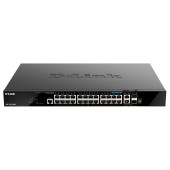 Сетевое оборудование D-Link DGS-1520-28MP/A1A Управляемый L3 стекируемый коммутатор с 20 портами 10/100/1000Base-T, 4 портами 100/1000/2.5GBase-T, 2 портами 10GBase-T и 2 портами 10GBase-X SFP+ (PoE-бюджет 370 Вт)