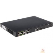 Коммутаторы DAHUA DH-LR2218-16ET-240 18-портовый управляемый коммутатор с ePoE, уровень L2, 16xRJ45 100Mb PoE; 2хКомбо SFP/RJ45 1Gb uplink, суммарно 240Вт, коммутация 8.8 Гбит/с, MAC-таблица 4К