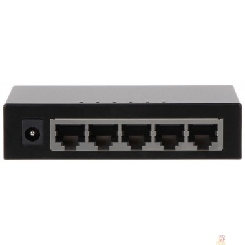 Коммутаторы DAHUA DH-PFS3005-5GT 5-портовый гигабитный неуправляемый коммутатор, 5xRJ45 1Gb, коммутация 10 Гбит/с, MAC-таблица 2К, металл-1