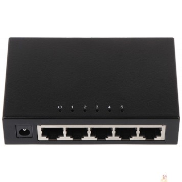 Коммутаторы DAHUA DH-PFS3005-5GT 5-портовый гигабитный неуправляемый коммутатор, 5xRJ45 1Gb, коммутация 10 Гбит/с, MAC-таблица 2К, металл-2