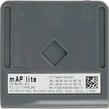 Сетевое оборудование MikroTik RBmAPL-2nD Беспроводная точка доступа, mAP lite 2.4 ГГц, MIMO 2x2, 22 дБм-1