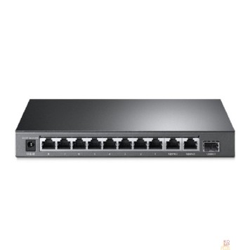 Сетевое оборудование TP-Link TL-SG1210MP Настольный коммутатор с 9 гигабитными портами RJ45 (8 портов PoE+) и комбинированным портом RJ45/SFP-2