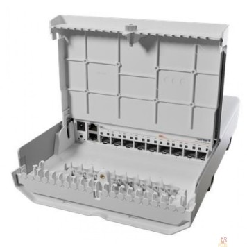 Сетевое оборудование MikroTik CRS310-1G-5S-4S+OUT Коммутатор уличный, оптический 1*1Gbit Rj45, 5*1Gbit SFP, 4*10Gbit SFP+