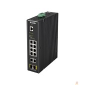 Сетевое оборудование D-Link DIS-200G-12PS/A2A Промышленный управляемый коммутатор 2 уровня с 10 портами 10/100/1000Base-T и 2 портами 1000Base-X SFP (8 портов с поддержкой PoE 802.3af/802.3at (30 Вт), PoE-бюджет до 240Вт)