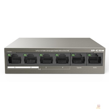Сетевое оборудование IP-COM F1106P-4-63W Коммутатор PoE неуправляемый 6-Ports 10/100 Mbps Base-TX / 4-Ports PoE (PoE бюджет 58W)