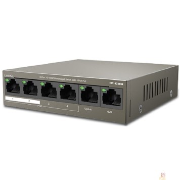 Сетевое оборудование IP-COM F1106P-4-63W Коммутатор PoE неуправляемый 6-Ports 10/100 Mbps Base-TX / 4-Ports PoE (PoE бюджет 58W)-1