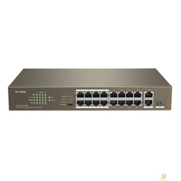 Сетевое оборудование IP-COM F1118P-16-150W Коммутатор PoE неуправляемый 18-Ports 10/100 Mbps Base-TX + 1-Port 1000 Base-X SFP / 16-Ports PoE (PoE бюджет 130W)