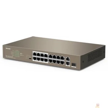 Сетевое оборудование IP-COM F1118P-16-150W Коммутатор PoE неуправляемый 18-Ports 10/100 Mbps Base-TX + 1-Port 1000 Base-X SFP / 16-Ports PoE (PoE бюджет 130W)-1