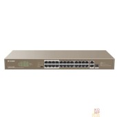 Сетевое оборудование IP-COM F1126P-24-250W Коммутатор PoE неуправляемый 26-Ports 10/100 Mbps Base-TX + 1-Port 1000 Base-X SFP / 24-Ports PoE (PoE бюджет 230W)