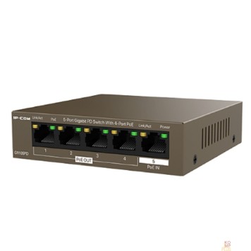 Сетевое оборудование IP-COM G1105PD Коммутатор PD-PoE 5-Ports 10/100/1000 Base-T + 1-Port 1000 Base-X -1