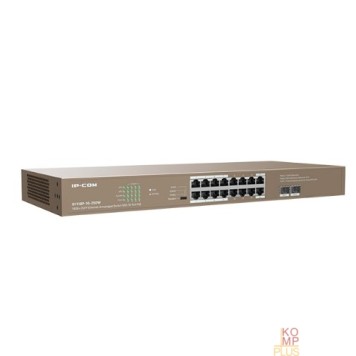 Сетевое оборудование IP-COM G1118P-16-250W Коммутатор PoE неуправляемый 16-Ports 10/100/1000 Base-T + 2-Port 1000 Base-X SFP  / 16-Ports PoE (PoE бюджет 230W)-1