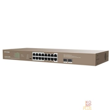 Сетевое оборудование IP-COM G1118P-16-250W Коммутатор PoE неуправляемый 16-Ports 10/100/1000 Base-T + 2-Port 1000 Base-X SFP  / 16-Ports PoE (PoE бюджет 230W)-2