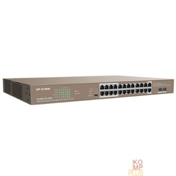 Сетевое оборудование IP-COM G1126P-24-410W Коммутатор PoE неуправляемый 24-Ports 10/100/1000 Base-T + 2-Port 1000 Base-X SFP  / 24-Ports PoE (PoE бюджет 370W)-2