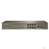 Сетевое оборудование IP-COM G5310P-8-150W L3 Коммутатор PoE управляемый 8-Ports 10/100/1000 Base-T + 1-Port 1000 Base-X SFP  / 8-Ports PoE (PoE бюджет 130W)