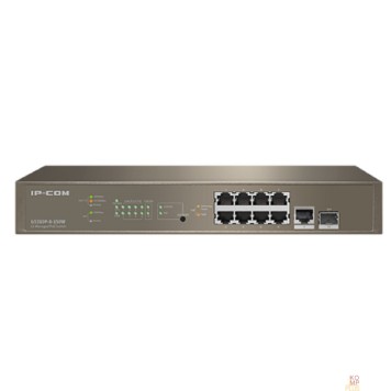 Сетевое оборудование IP-COM G5310P-8-150W L3 Коммутатор PoE управляемый 8-Ports 10/100/1000 Base-T + 1-Port 1000 Base-X SFP  / 8-Ports PoE (PoE бюджет 130W)