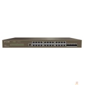 Сетевое оборудование IP-COM G3328F Коммутатор управляемый в стойку, 24*1Gbit RJ45, 4*SFP 1Gbit,  console port