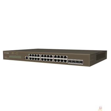 Сетевое оборудование IP-COM G3328F Коммутатор управляемый в стойку, 24*1Gbit RJ45, 4*SFP 1Gbit,  console port-2