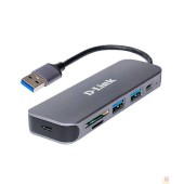 Сетевое оборудование D-Link DUB-1325/A2A Концентратор с 2 портами USB 3.0, 1 портом USB Type-C, слотами для карт SD и microSD и разъемом USB 3.0