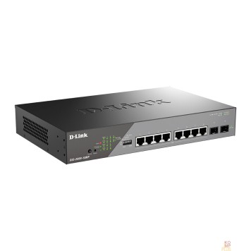Сетевое оборудование D-Link DSS-200G-10MP/A1A Настраиваемый L2 коммутатор с 8 портами 10/100/1000Base-T и 2 портами 1000Base-X SFP (8 портов PoE 802.3af/at, PoE-бюджет 130 Вт, дальность до 250 м)  -1