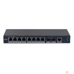 Коммутаторы DAHUA DH-SG4010-2F 10-портовый управляемый коммутатор, уровень L2, 8xRJ45 1Gb, 2xSFP 1Gb uplink, коммутация 20 Гбит/с, MAC-таблица 8К, металл