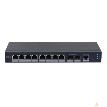Коммутаторы DAHUA DH-SG4010-2F 10-портовый управляемый коммутатор, уровень L2, 8xRJ45 1Gb, 2xSFP 1Gb uplink, коммутация 20 Гбит/с, MAC-таблица 8К, металл