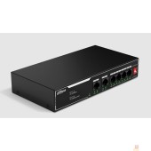 Коммутаторы DAHUA DH-SF1006LP 6-портовый неуправляемый коммутатор с РоЕ, 4xRJ45 100Mb PoE, 2xRJ45 100Mb uplink, суммарно 36Вт, коммутация 1.2 Гбит/с, MAC-таблица 2K, металл