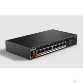 Коммутаторы DAHUA DH-SF1008LP 8-портовый неуправляемый коммутатор с РоЕ, 4xRJ45 100Mb PoE, 4xRJ45 100Mb, суммарно 60Вт, коммутация 1.8 Гбит/с, MAC-таблица 2K, металл
