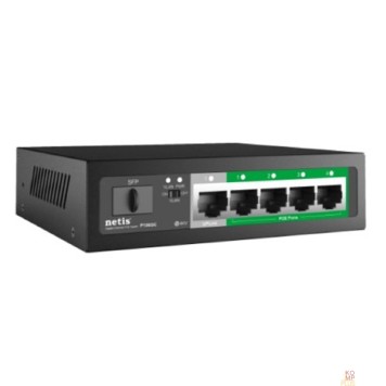 Сетевое оборудование Netis P106GC Коммутатор, кол-во портов: 4x1 Гбит/с, SFP 1x1, кол-во SFP/uplink: RJ-45 1x1 Гбит/с, PoE: 4x15.4 Вт (макс. 58 Вт) 