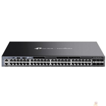 Сетевое оборудование TP-Link SG6654X Стекируемый управляемый коммутатор 3-го уровня Omada с 48 гигабитными портами и 6 портами SFP+