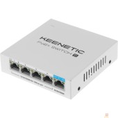 Сетевое оборудование Keenetic POE+ SWITCH 5 (KN-4610) 5-портовый гигабитный коммутатор с 4 портами PoE+ и бюджетом мощности 60 Вт